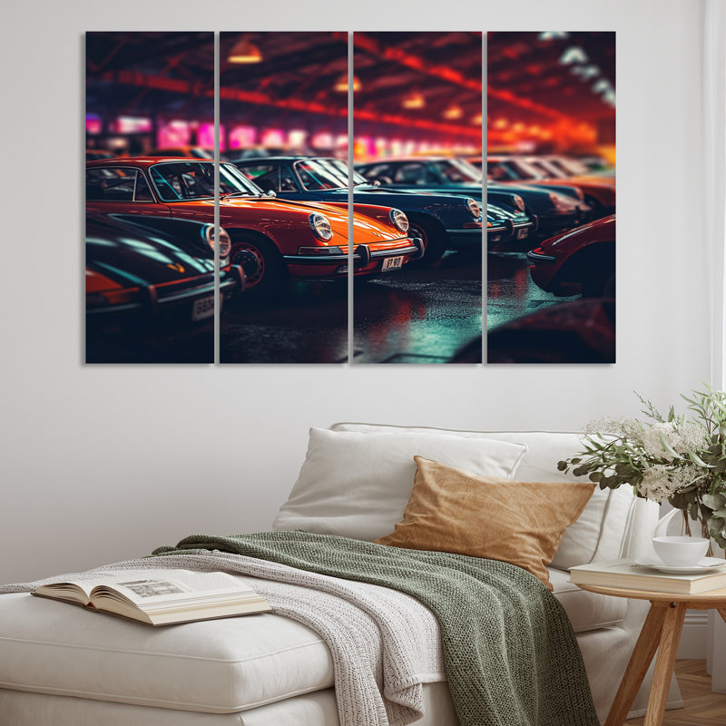 Classic German Car Harmony Transportation Wall Decor on Metal