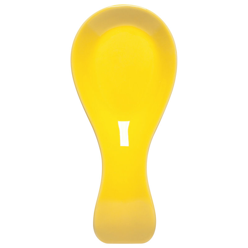 Ceramic / Porcelain Oval Spoon Rest, Yellow