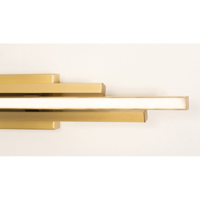 Indra 36" Satin Brass Dimmable LED Vanity Light