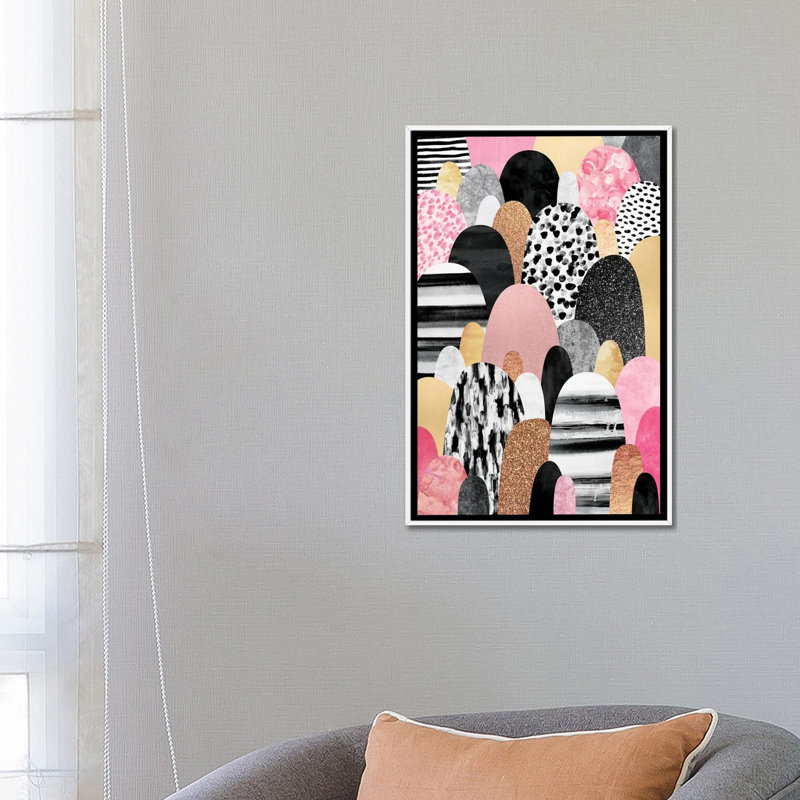 « rose pebbles » par elisabeth fredriksson-impression, Toile blanche encadrée, H 26 po x l 18 po x 1,5 po