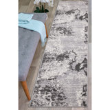 Tapis de couloir en polypropylène tissé à la machine 2 pi x 7 pi Floral
