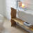 Waves Modern Console Table With Marble-Pattern Top