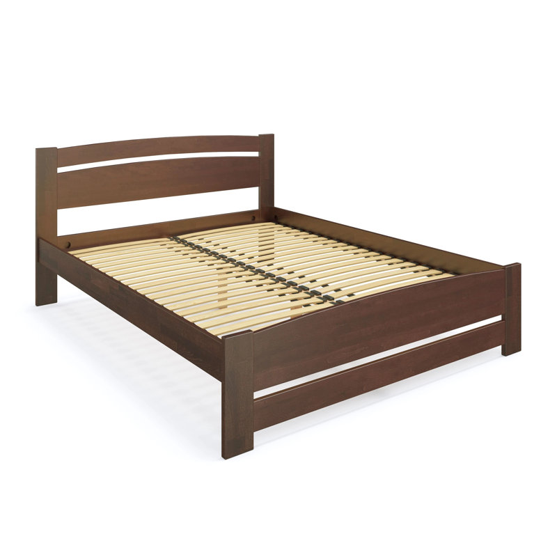 Lit plateforme Kimely Eco, Complète, Noyer