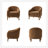 Berklie Modern Boucle Barrel Chair with Solid Wood Legs-465806522