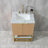 24'' Freestanding Single Bathroom Vanity with Natural Carrara Marble Top, Ceramic Undermount Sink, Soft-Close Doors and Open Shelf,White Oak-376029596