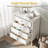 Philomena White Fluted 4 Drawer Dresser For Bedroom