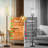 PeeNoke 68.5" Standing Floor Lamp Bright Lemon Slices Leaves White Flowers Blue Stripes Dimmable Metal Pole Lamp with Linen Lampshade LED Bulb Included