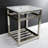 Kingston Brass Quadras 25-Inch Ceramic Console Sink with Stainless Steel Base and Shelf-49617815-49610619