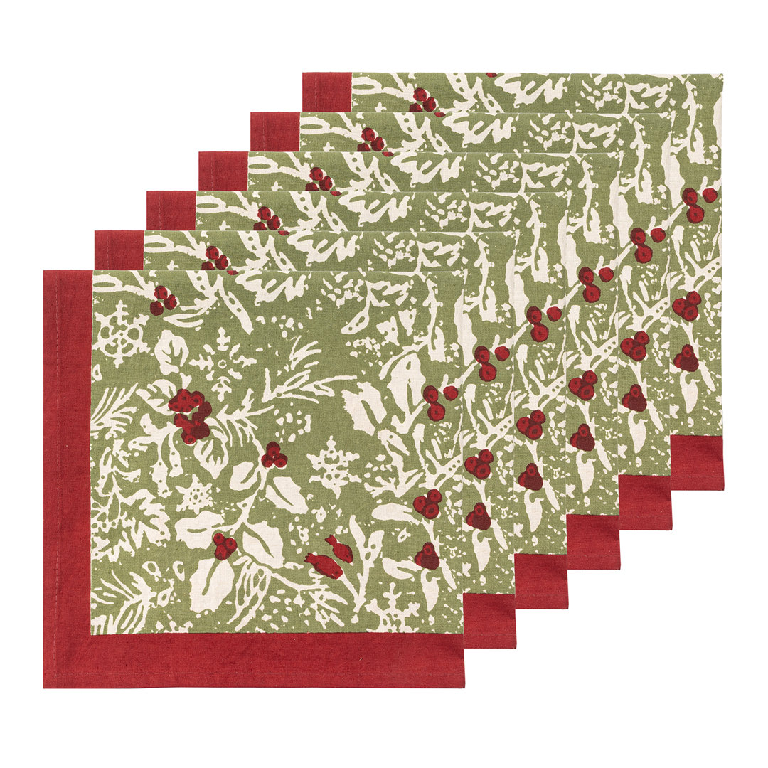 Liljan Floral Square Napkin (Set of 6) The Holiday Aisle®