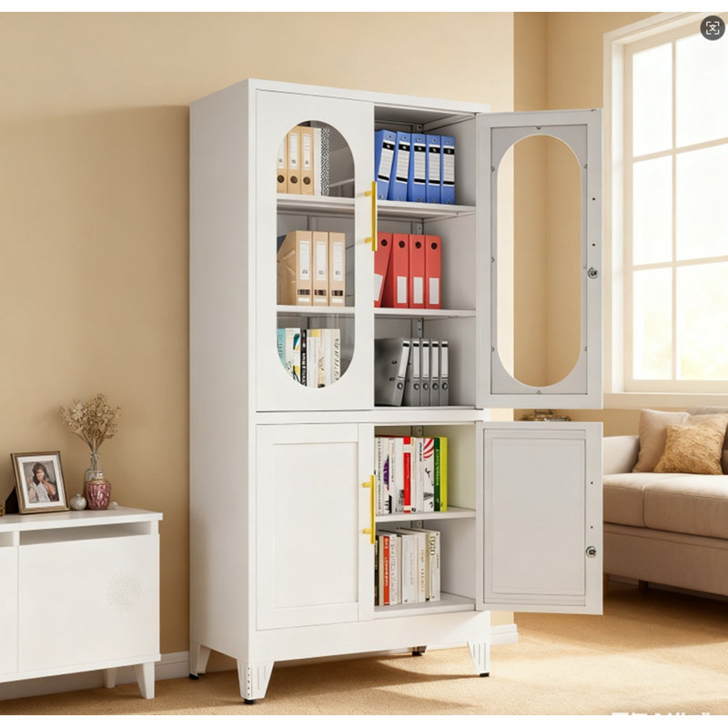 Modern style metal cabinet, White