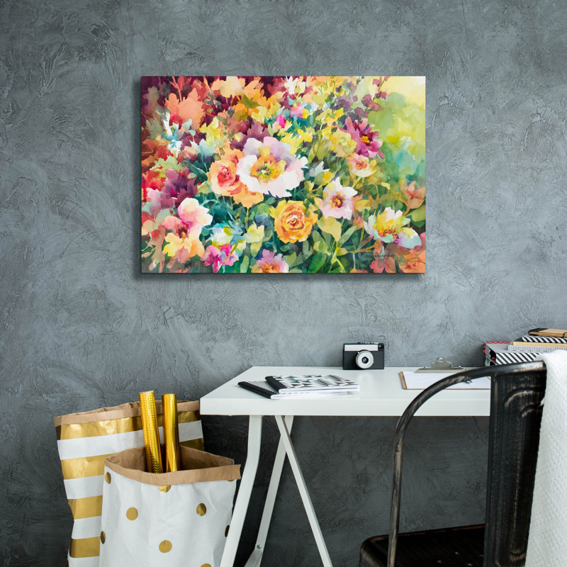 Art mural sur toile «Waves Of Color» par Annelein Beukenkamp, H 18 po x l 26 po x P 0,75 po