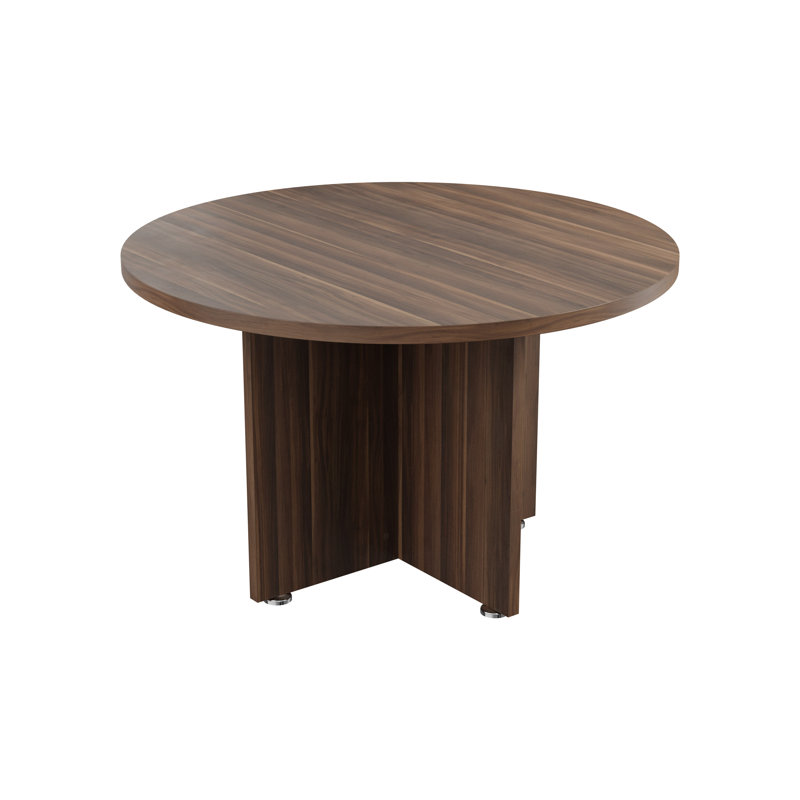 120cm Circle Conference Table, Dark Walnut