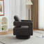 Fauteuil d'appoint carré pivotant - Boucle - Dossier ouvert - Gris anthracite
