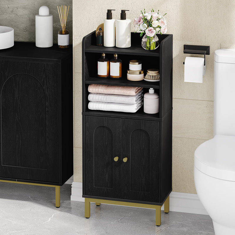 Armoire de rangement pour salle de bain, Noir