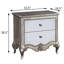 Table de chevet 2 tiroirs champagne antique