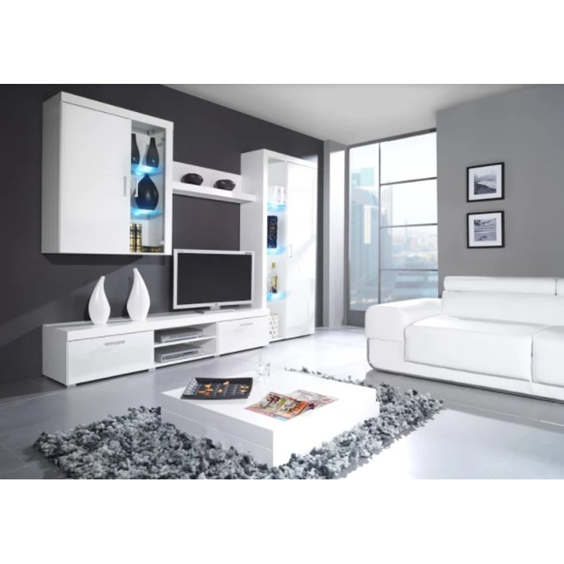 Contessa Unfinished TV Stand for TVs up to 32", White/White