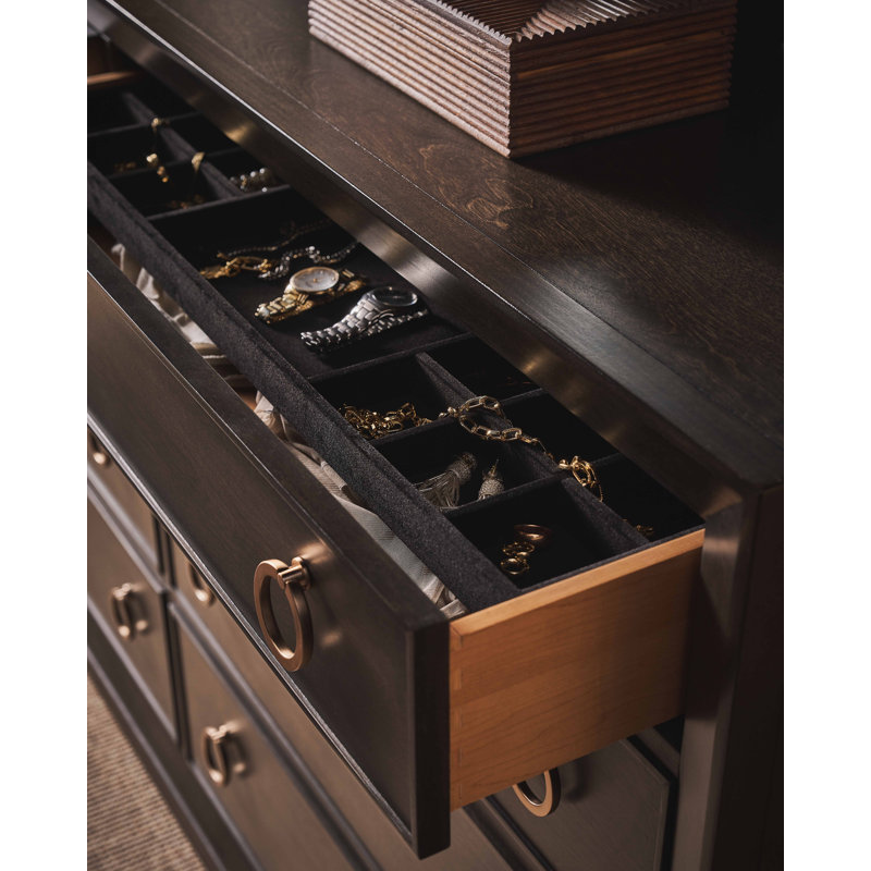 Fenwick 69" Wide Dark Finish 8-Drawer Dresser