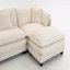 Canapé modulaire moderne à 3 sièges avec repose-pieds de 114,17 po avec coussins de taille, canapé symétrique rembourré à 3 places, canapé-lit avec méridienne pour salon, appartement, 2 couleurs