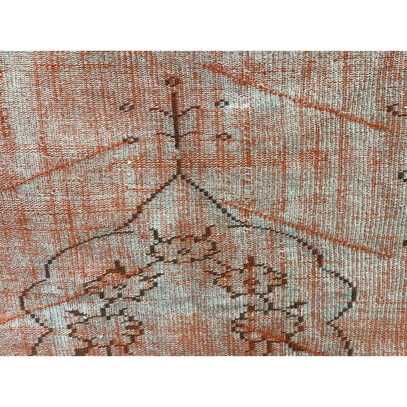 Tapis orange rétro de 63,8 po x 97,2 po Vintage Patchwork