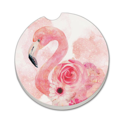 Sous-verre Floral Flamingo
