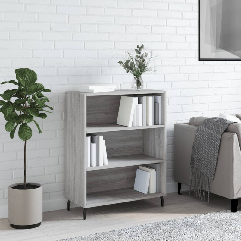 Mahkenzie 90cm H x 69.5cm W Standard Bookcase, Grey