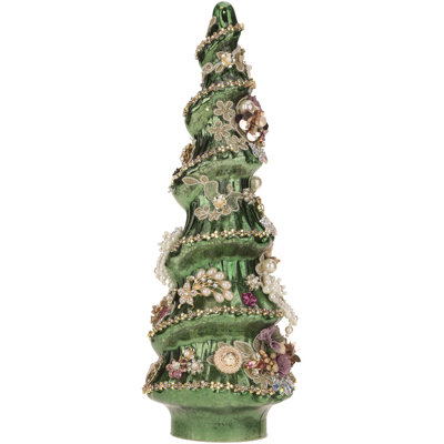 Jeweled Christmas Tree, Green- 15 Inches