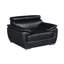 Chaise et demi en cuir véritable noir et blanc Gracie Mills au design moderne-201771316