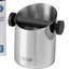 De'Longhi Knock Box in polished stainless steel