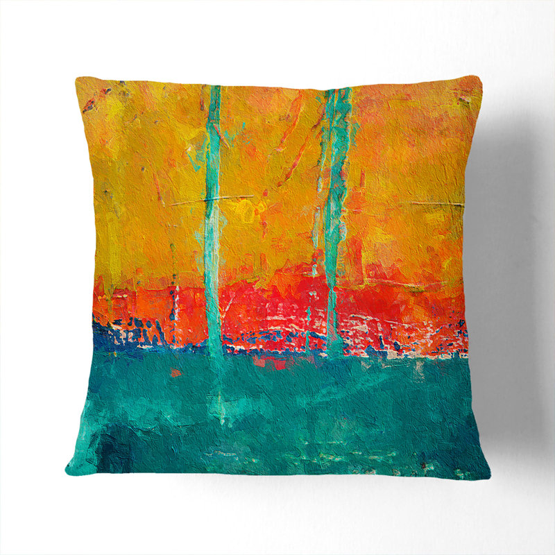 Abstract Square Throw Cushion, 55 x 55 cm