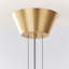 Sean Lavin Lassell large chandelier in natural brass finish with crystal glass shades-597023264