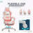 Gaming Chair With Footrest, Racing Gamer Chair, Headrest And Lumbar Support, For Home And Office