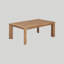 Acacia Elegance: Causeuse et table basse avec coussins imperméables durables