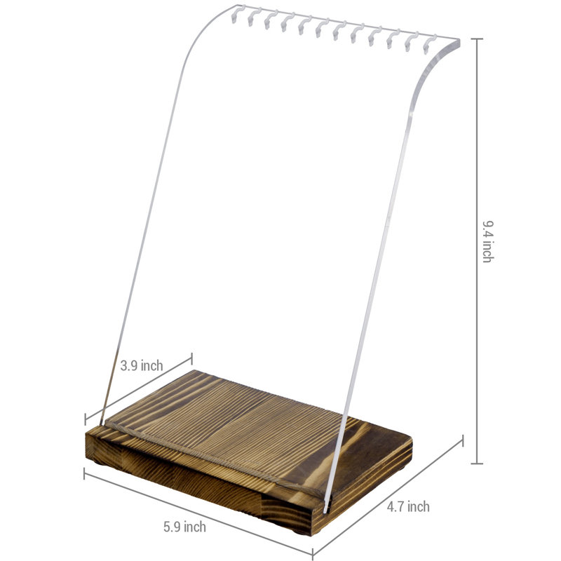 Teton 12 Hook Acrylic Jewellery Stand