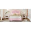 Lit simple tapissier en forme de fleur, tête de lit élégante avec bande lumineuse DEL, lit plateforme en tissu sherpa avec support à lattes en bois-1440572504-1440572503