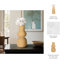Vase de table sculptural texturé à nervures pour la décoration intérieure - Grand vase à fleurs moderne parfait pour la console, l'entrée ou le salon - brun-1812791164