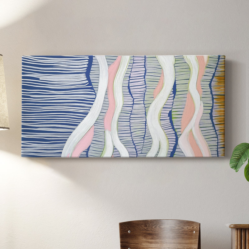 Abstract Series 9 #XLII-Gallery Wrapped Canvas, 16" H x 32" W