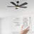 Outdoor Black Ceiling Fan with Light-1133478061