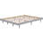 Modern Design Queen Bed In Grey - Enhanced Stability With Floating Platform For Made Components
