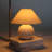 Fiona 11" LED Table Lamp With Round Ceramic Cream Base-140027314