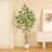Adcock Artificial Maple Tree with Round White Planter, Pre Potted Faux Maple Tree for Home Decor-1536425911