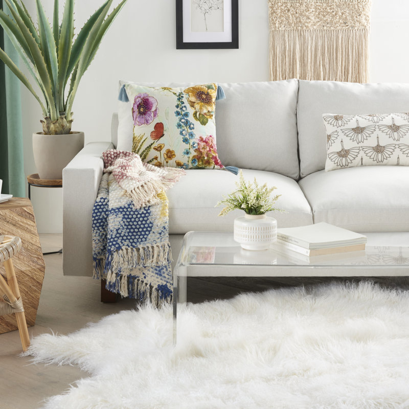  Housse de coussin en coton Butterfly