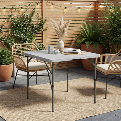 Square Metal Outdoor Camping Table , 86cm W 86cm D