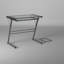 Bryanna Glass Top Metal Base Computer Desk-22494029