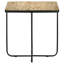 Table d'appoint stylisée et noire 24 po x 24 po pour espace de vie Table carrée de 24 po avec base mat luge