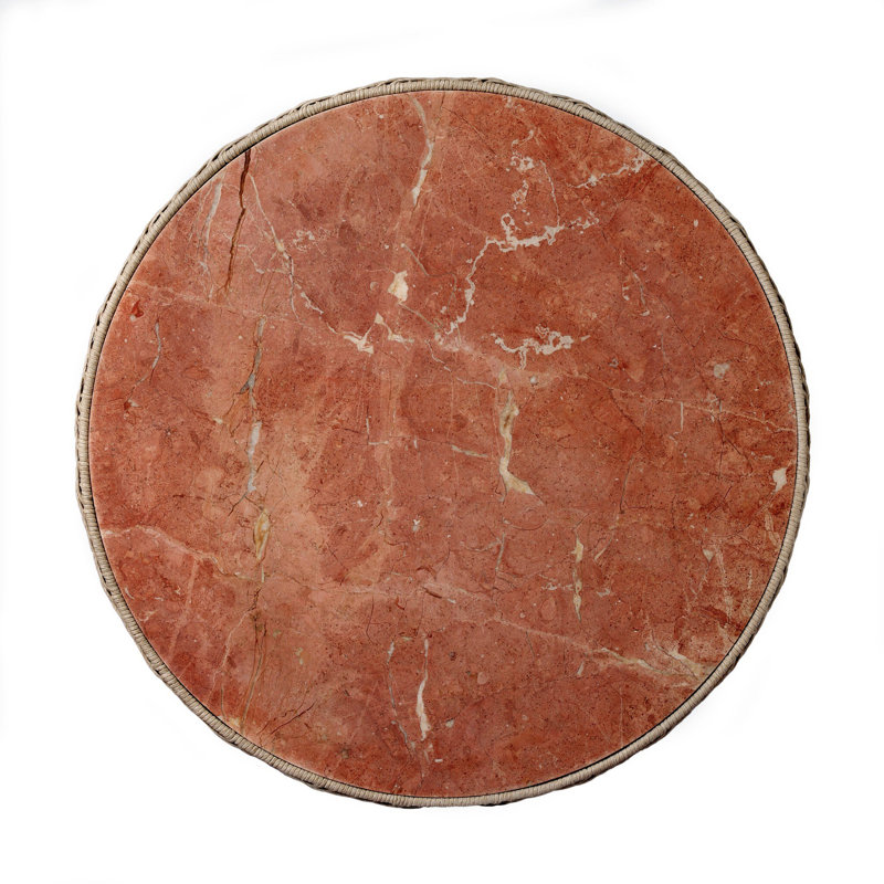 Brixby Outdoor Round Coffee Table, Desert Marble