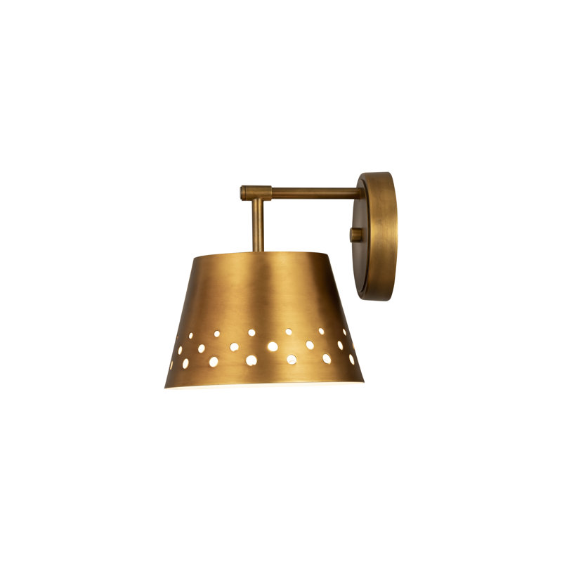 Maille Armed Sconce, Rubbed Brass