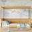 Full Size Canopy Bed Frame With Guardrails For Kids,Floor Bed Full With Four Poster Design,Kids Montessori Floor Bed,Wood Canopy Bed Frame For Girls,Boys(Full,Natural)-318707784-318707785