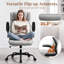 Fauteuil de bureau ergonomique en cuir avec accoudoirs relevables-2070141064