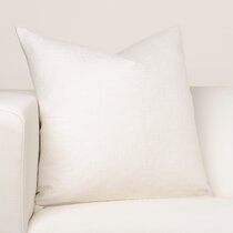 Euro Washed Waffle Weave Throw Pillow White - Threshold™