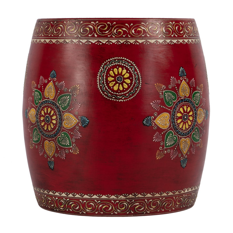 Imani 17" W Round Iron Drum Side Table